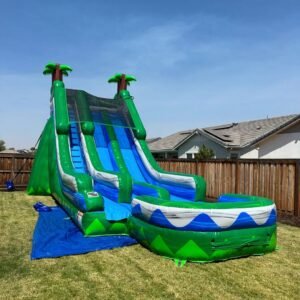 🌴 Tropical Rush™ Green Palm Waterslide