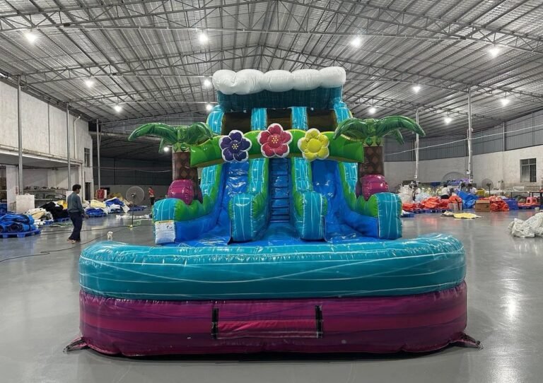 🌺🌈 Island Bloom Double Lane Waterslide
